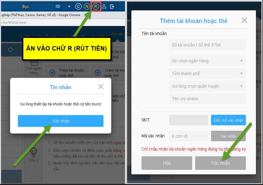 Các bước thực hiện cách rút tiền kubet