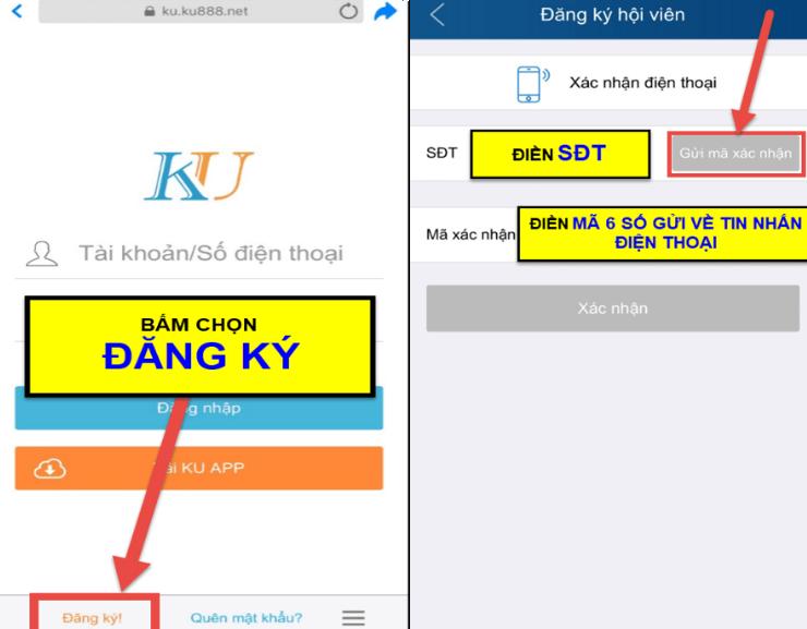 Cách tạo tài khoản Kubet trên smartphone